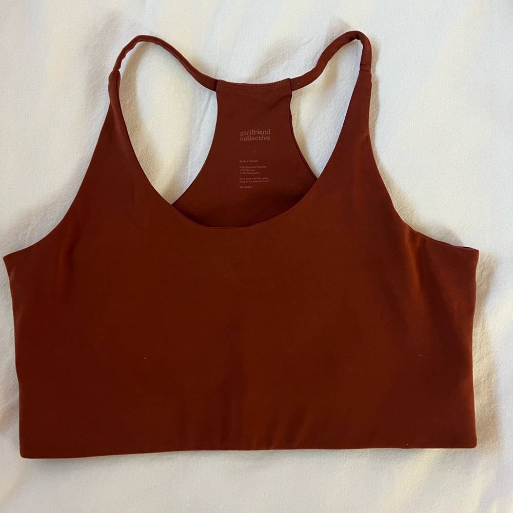 Girlfriend Collective Terracotta Racerback Bra